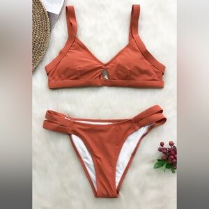 Cupshe Orange Bikini Set
